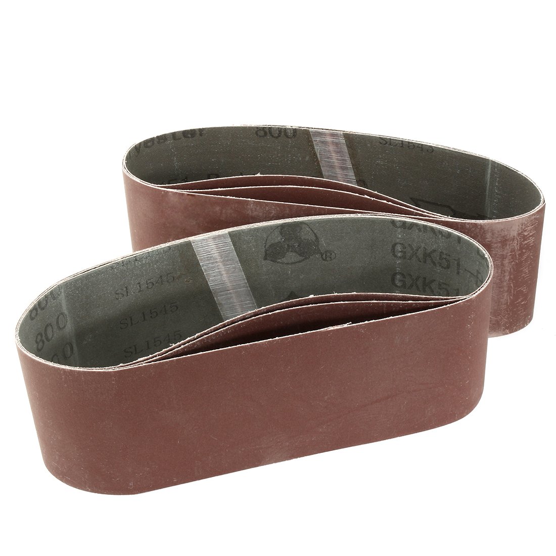 Sourcingmap 3-Inch x 21-Inch Aluminum Oxide Sanding Belt 800 Grits Sandpaper Flush Joint for Belt Sander 6pcs