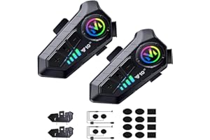 GENERIC Motorcycle Helmet Bluetooth Intercom IP65 Waterproof Talk Noise Cancelling Dual Communication, 1000mAh Long-Lasting Battery, Helmet Talk Intercom Headset for Riders and Outdoor Adventures (2 Pack)