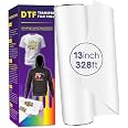 Colorfairy DTF Transfer Film Roll 13" x 328', A3+ Double-Sided Matte PET Heat Transfer Paper, Universal for All T-Shirts & Da