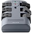 Belkin Power Strip Surge Protector - 6 Rotating AC Multiple Outlets, Flat Pivot Plug - Heavy Duty Wall Outlet Extender for Home, Office, Travel, Computer Desktop & Phone Charging Brick (1,080 Joules)