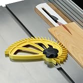 Hedgehog Spiral Featherboard for Table Saws, Router Tables &amp; Bandsaws | Fits 3/4" miter slots. One-handed single knob adjustment. Spiral shape reduces kickback for safer, precise woodworking cuts
