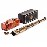 Antiqula 1920 Vintage Brass Telescope with Premium