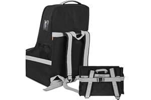 IBVIVIC Padded Car Seat Travel Bag for Airplane, Heavy Duty Car Seat Bag for Air Travel Gate Check Carseat Carrier Bag with Shoulder Strap, Fits Most Baby & Infant Car Seats