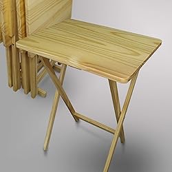 Casual Home 5pcs Tray Table Set, Natural