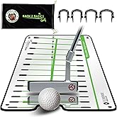 BACK 2 BASICS Golf Putting Mirror Compact Dual-Sided Alignment Trainer Tool | Stroke Feedback, Indoor Sessions, Portable Setup, Precision Swings, Right and Left Handed, Men and Women