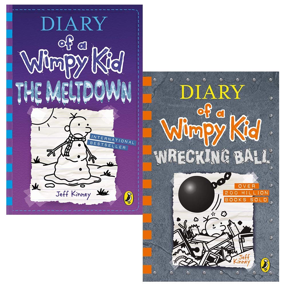 Diary Of A Wimpy Kid Collection 2 Books Set By Jeff Kinney The Meltdown Wrecking Ball 9789123918355 Amazon Com Books