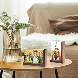 Mixoo 4x6 Picture Frames 2 Pack - Rustic Wooden