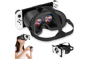 VR Headset for Nintendo Switch, Switch OLED 3D HD Display Virtual Reality Glasses with Adjustable Lenses, Comfort Head Strap,