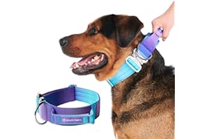 Spark Paws Tactical Dog Collar - Heavy Duty, Premium Quality, Thick and Durable for Large and Medium Dogs - 90's Retro - M