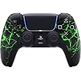 AimControllers PRO Controller compatible with PS5 Console & PC | Custommade Wireless Gaming Controller with 4 Back Remappable Paddles | Gaming Accessories Electronics (Green Storm)