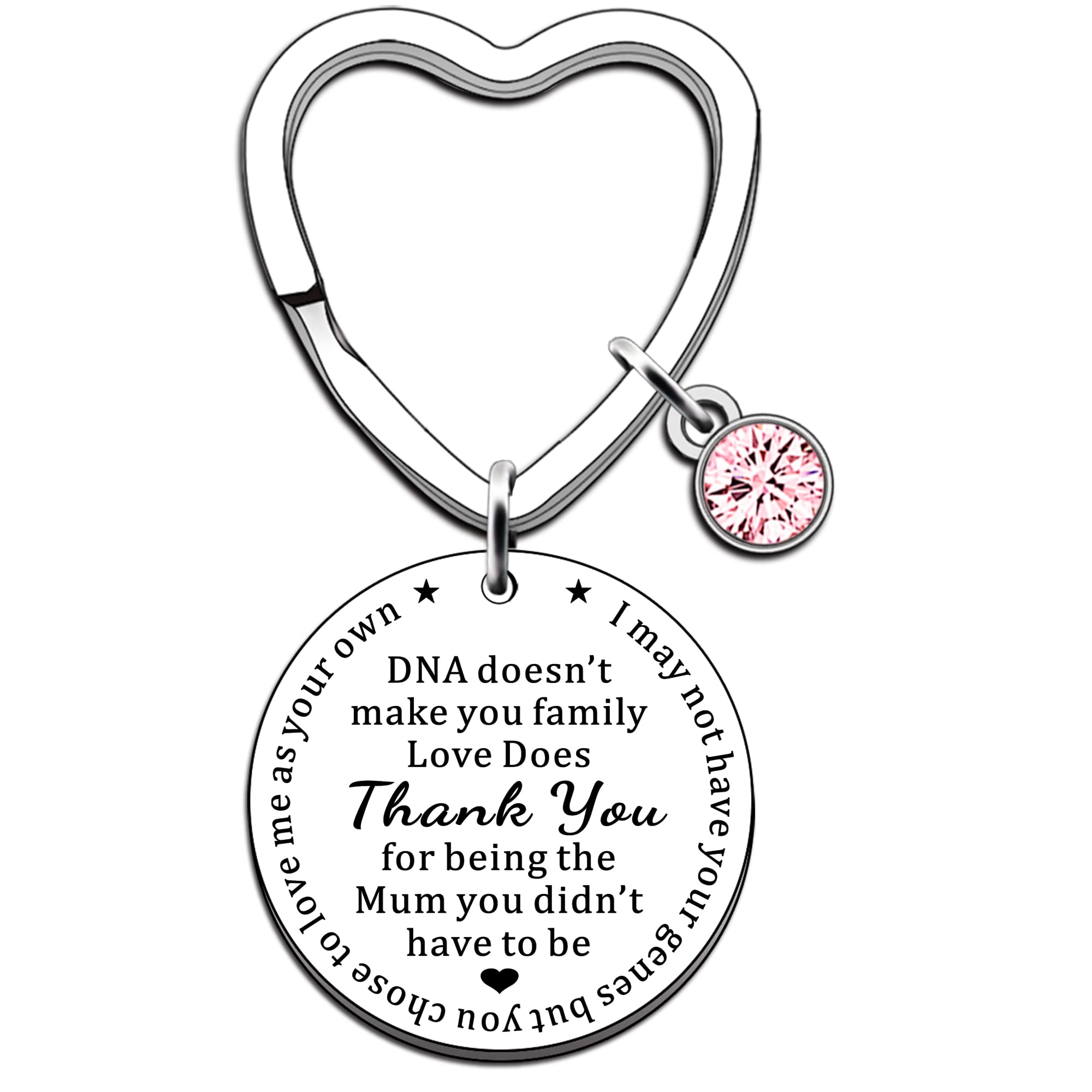 JMIMO Step Mum Gifts Mother’s Day Gifts for Step Mum Birthday Keyring for Stepmother Present from Daughter Son Kids