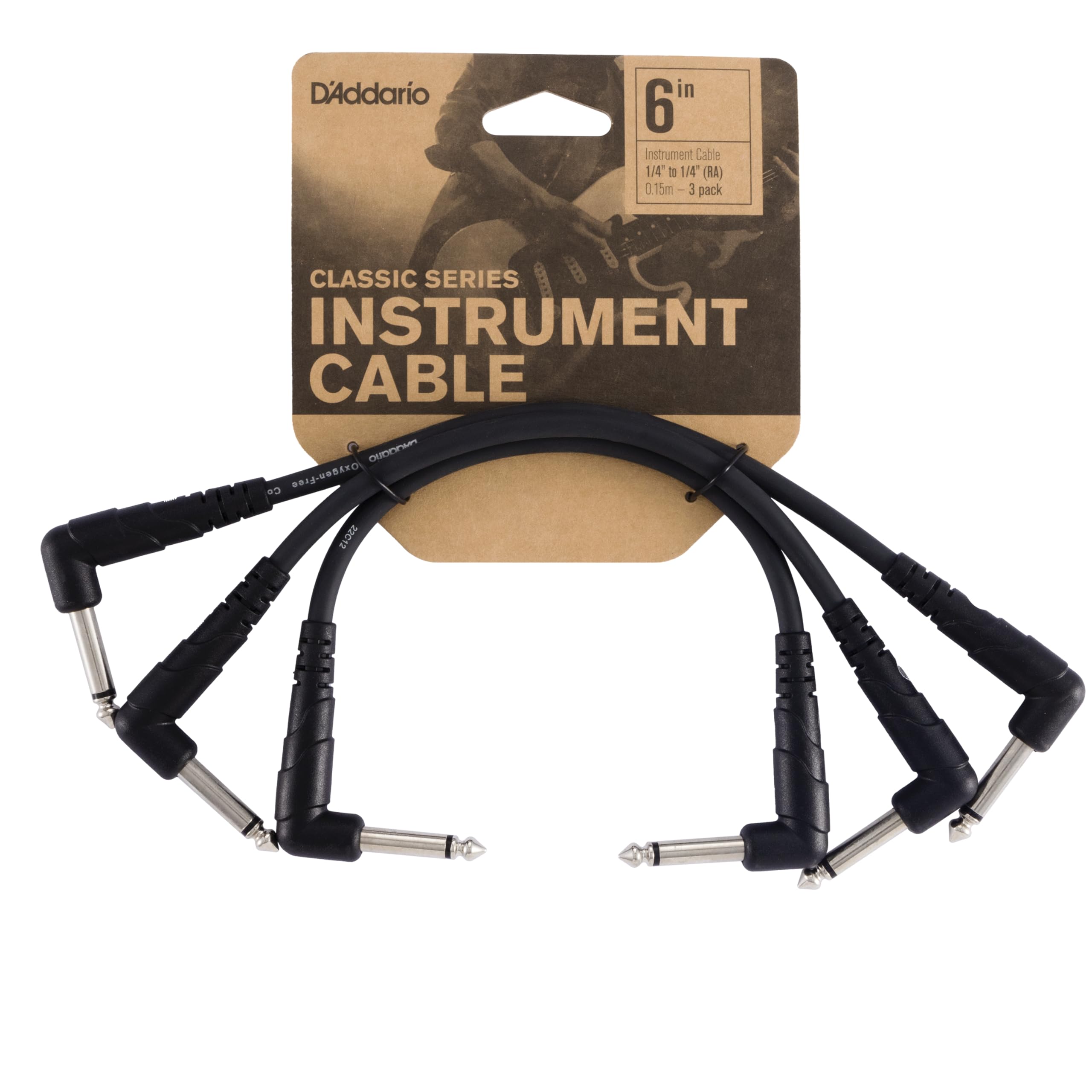 D'Addario ダダリオ パッチケーブル (シールドケーブル) Classic Series Patch Cable 3本セット PW-CGTP-305 (15cm L-L) 【国内正規品】商品画像