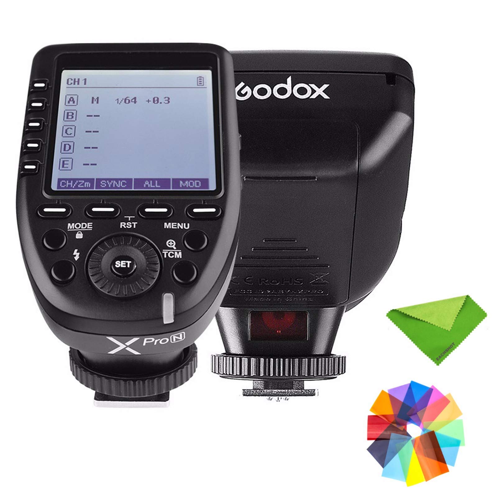 Godox XPro-N i-TTL 2.4G 1/8000s Wireless Flash Trigger Transmitter 16 Groups and 32 Channels for Nikon Hotshoe Camera Flash TT350N V350N TT685N V860 V850 AD200 AD400Pro AD600 Pro AD600