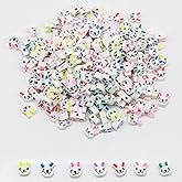 265PCS Polymer Clay Bead Collection - Rabbit Design Decorative Beads for Handcrafted Jewelry, Bracelet & Necklace Making Supplies, Adult Crafting Accessories and Artistic Gift Projects