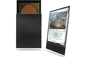 Fabmaker Black Card Sleeves 200 Pack Compatible with MTG Card Sleeves Sturdy Matte Back Finish, Perfect Shuffling - Protect All Your Trading Collectible Cards, Never Tear 66x91mm