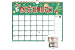 Vibrant Focus 2026 Calendar - 18 Monthly Wall Calendar, July 2025 - December 2026, 8.5" x 11", Calendar 2026 with Twin-Wire Binding, Hanging Hook, Blocks and Julian Dates (2025-2026 Wall Calendar)