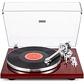 1 BY ONE Belt-Drive Wireless Record Player with Audio-Technica MM Phono Cartridge, Built-in Preamp, Adjustable Counterweight,