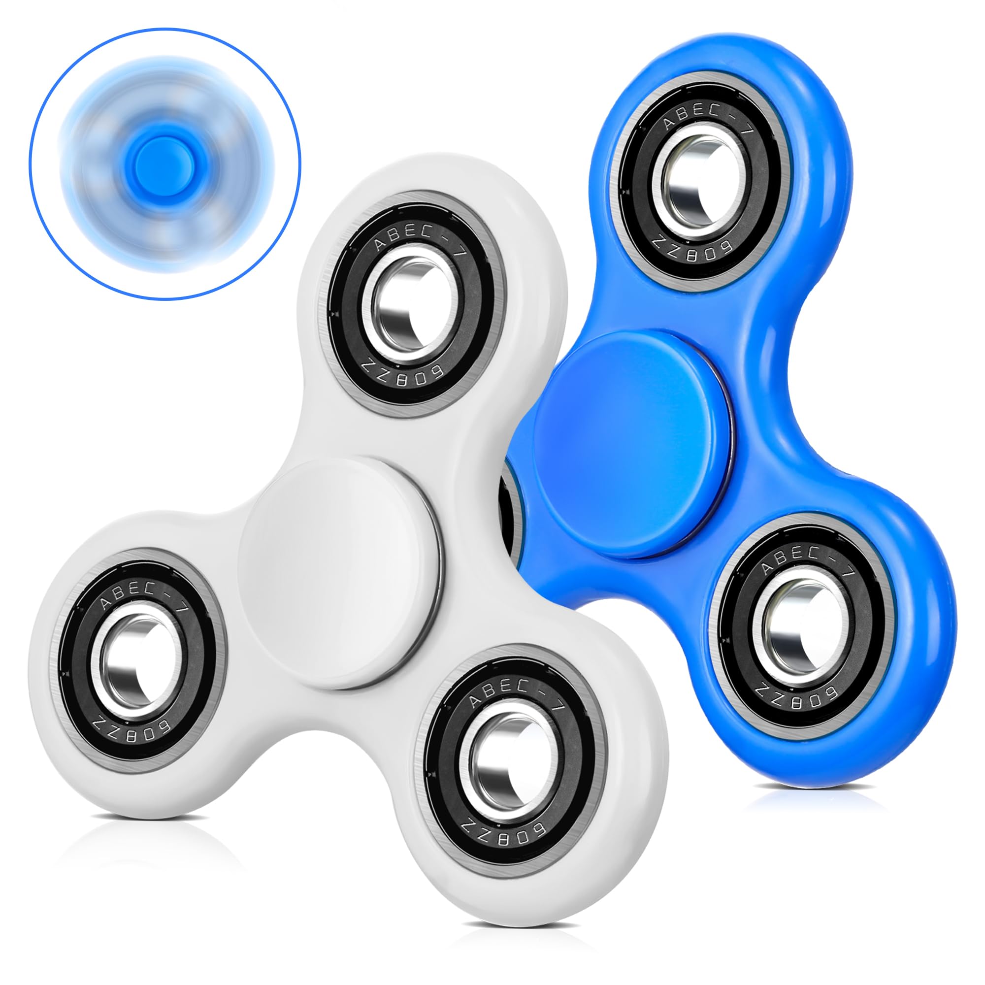 Photo 1 of WELLVO Fidget Spinner 2Pcs for Kids Adults, Sensory Fidgets Toys for Anxiety Stress Relief, Mini Cool Fidget Toy Spinners for Classroom Prizes Birthday Gifts Boys Girls