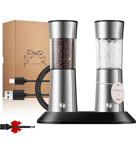LED Light Grinder Gravity Electric Salt & Pepper Grinders ...