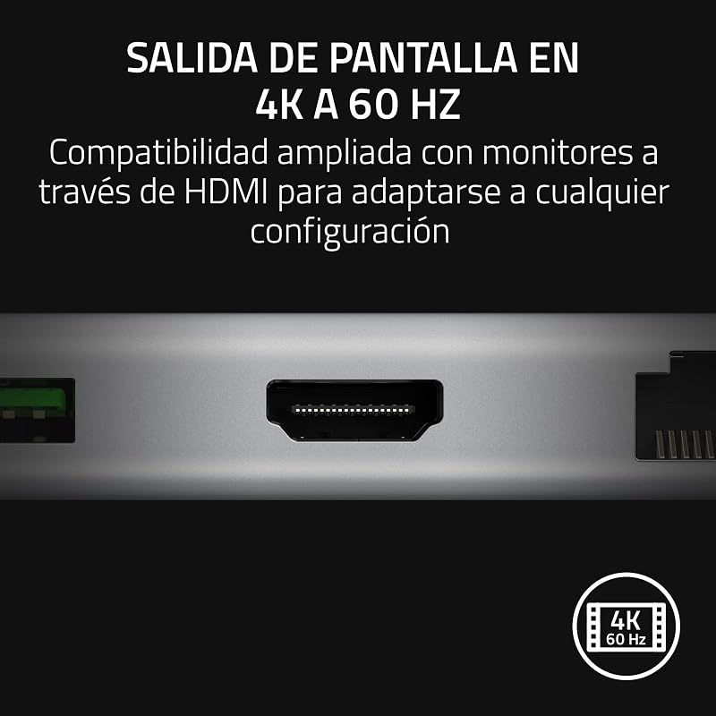 USB-C Dock - 11 Puertos con HDMI, Gigabit Ethernet, Puerto de Audio de 3,5 mm, USB-A y -C, Compatible con Windows y Mac (Salida de Pantalla con 4K, Sonido Envolvente 7.1) Mercury