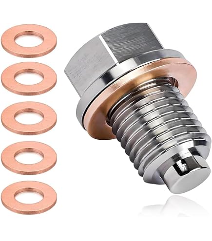 Bouchon de vidange d'huile magnétique M14 x 1,5, boulon de vidange magnétique en acier
