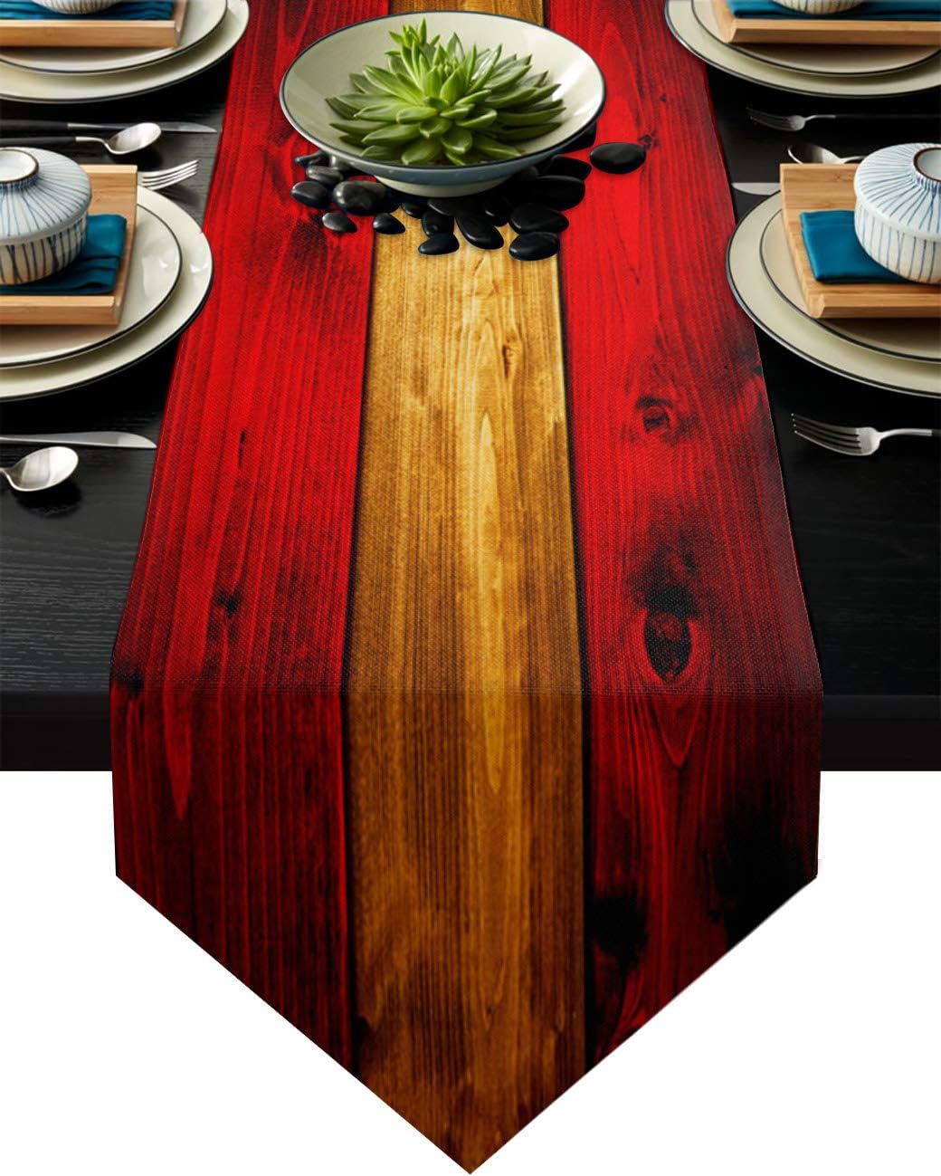 Amazoncom Big Buy Store Table Runner American Flags Independence Cotton Line Table Covers For Dinner Kitchen Wedding Indoor And Outdoor Parties Rustic Wooden Decor Table Setting Decor 13 X 70 Inch Home