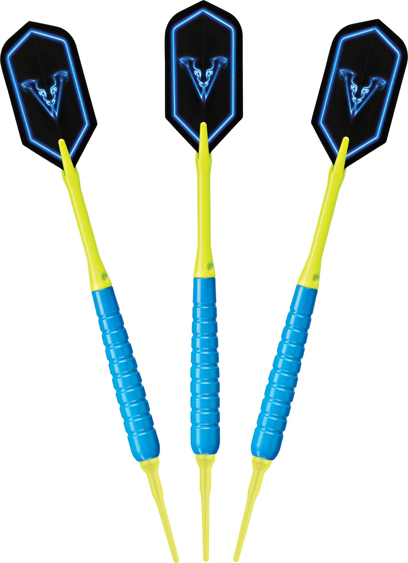 Viper V Glo Soft Tip Darts, Blue/Yellow, 18 Grams