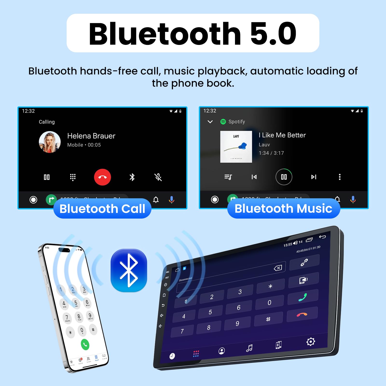 4Core+64GB Car Radio for Subaru Forester 2014 2015 Subaru WRX Impreza 2012-2014: 9inch HD IPS Touchscreen Replacement Carplay&Android Auto GPS 5GWiFi Head Unit Bluetooth5.0 SWC+Backup Camera FM DSP