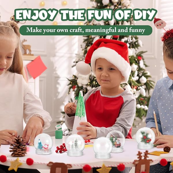 BESTOYARD 30 PCS SNOW GLOBE JAR, 3-INCH DIY WATER GLOBES DIY DOME FILLABLE SCREW OFF CAP EMPTY FOR VALENTINES, CHRISTMAS ORNAMENTS, CUSTOM PARTY CRAFT