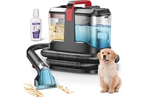 Machine de nettoyage portable pour tapis et tissus d'ameublement (rouge)