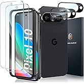 [2+2 Pack] LK 2 Pack Compatible for Google Pixel 10 Tempered Glass Screen Protector + 2 Pack Camera Lens Screen Protector, Ea