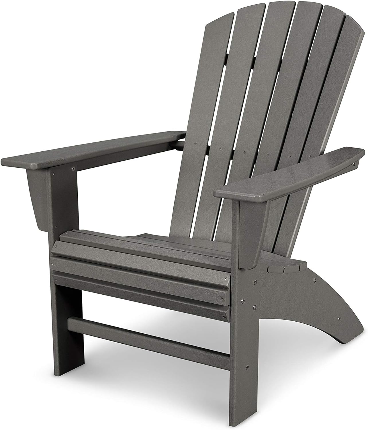 Amazon.com : POLYWOOD Nautical Adirondack Chair, Slate Grey : Garden