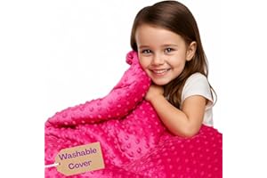 hazli Super-Soft Kids Weighted Blanket 7 Pounds - Weighted Blanket for Kids - Easy to Clean, Washable Minky Cover - 41x60 Inches 7lbs Child - Small Heavy Blanket for Girls and Boys