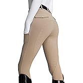 FitsT4 Sports Women's Fleece Horse Riding Pants Full Seat Equestrian Breeches Winter Riding Tights with Pockets