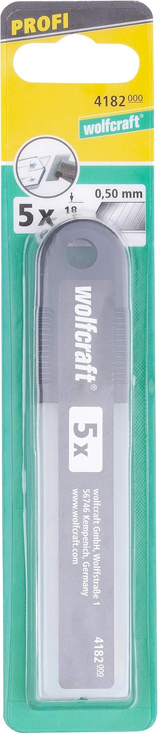 wolfcraft 5 Snap-Off Blades 18 mm, 15 Segments I 4182000 I Replacement Blades, Silver - Image 4