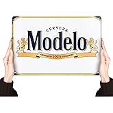 Clolinse Modelo Beer Signs | Man Cave Decor | Bar Vintage Metal Tin Signs | Garage Retro Funny Cool Things | Wall Poster Stuff For Pub Home House Coffee Shop Room indoor outdoor 8x12 Inch