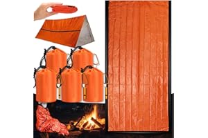 DZRONDA Sierra Madre Emergency Sleeping Bag with Whistle, Portable Emergency Survival Bag, Lightweight Pocket Size Emergency Sleeping Bag, Waterproof Thermal Bivy Sack for Camping, Hiking