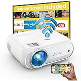 Cibest WiFi Projector Native 1080p, 7500L Movie Projector with High Contrast of 8000:1, Home Projector, Phone Projector, Comp