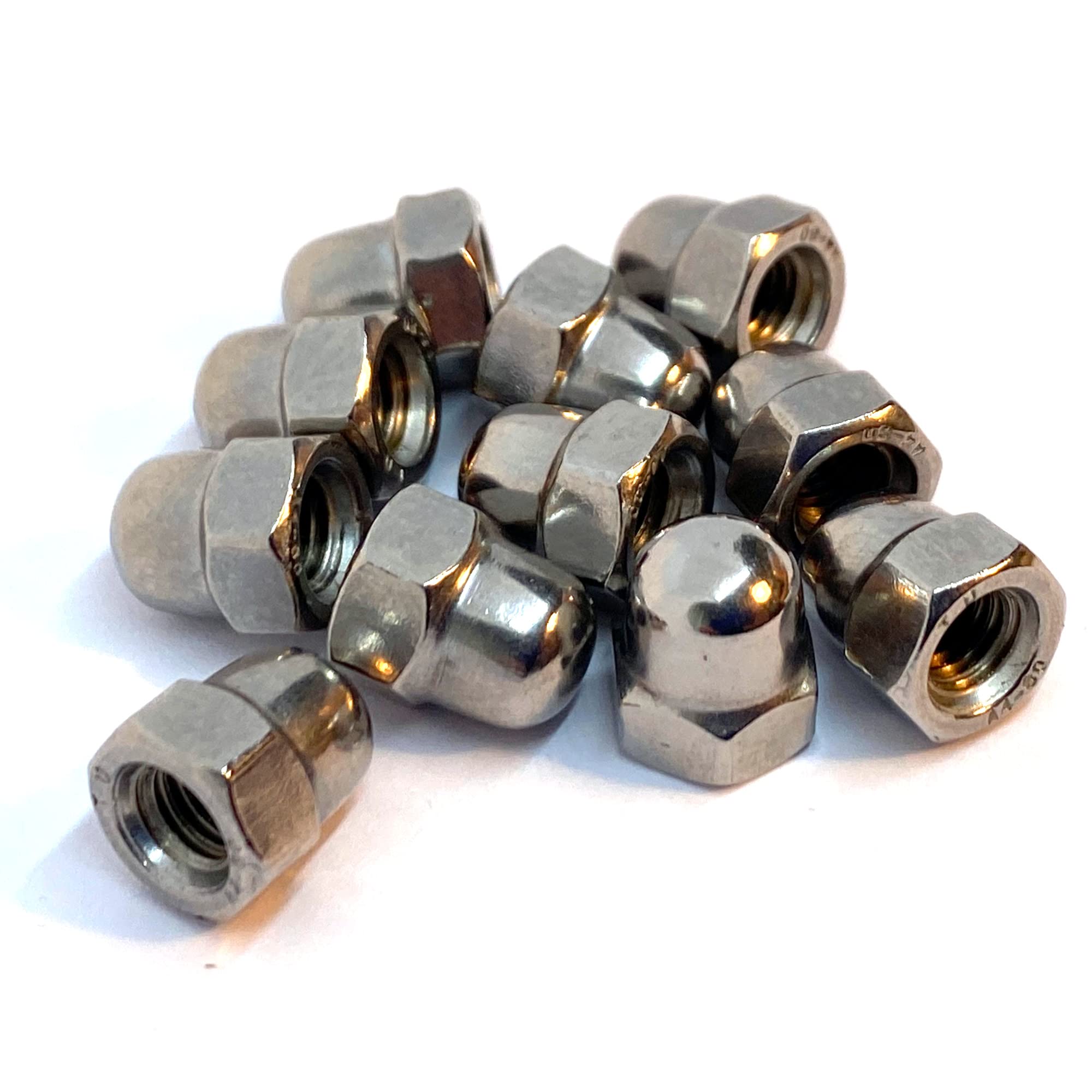 M6 Dome Nut DIN1587, A4 (316) Stainless Steel (Pack of 10)