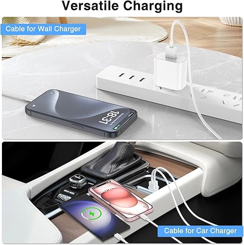 Cabepow [10 Pack] iPhone Charger 3ft, Lightning Cable Foot