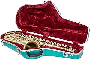 Crossrock Tenor Saxophone Case | ABS Molded Hardshell with Accessory Pocket, Security Latches, and Detachable Shoulder Strap-