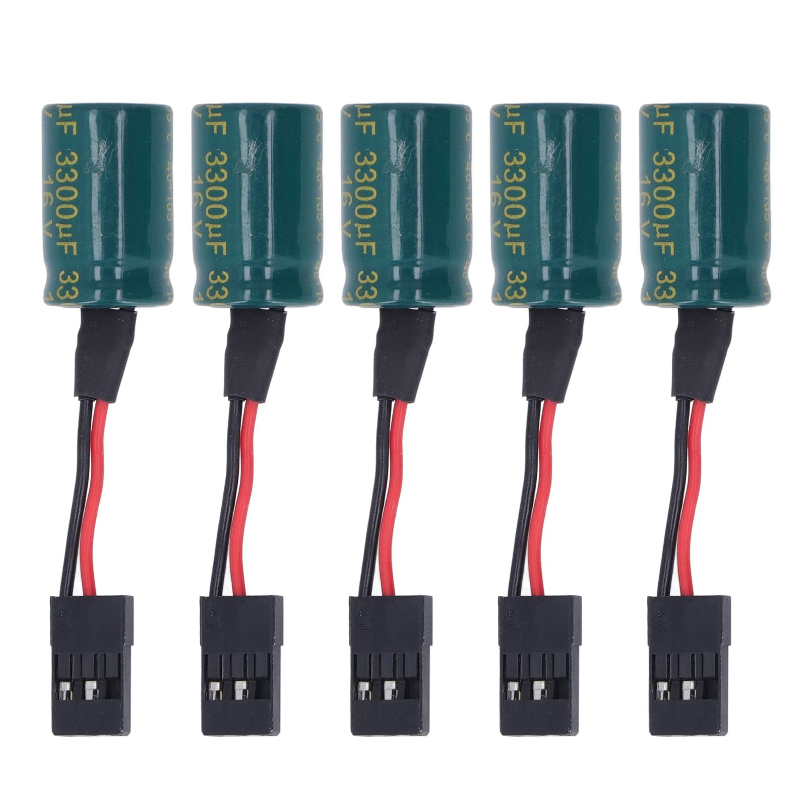 Oumefar 5pcs RC Drone Voltage Protector Large Capacitor Receiver Voltage Protector with Plug for FUTABA