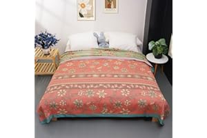 Bifqioy Floral Quilt Queen Size Reversible Colorful Bedspreads Queen Size Lightweight Breathable Coverlet for All Seasons Cotton Throw Blanket for Bed and Couch