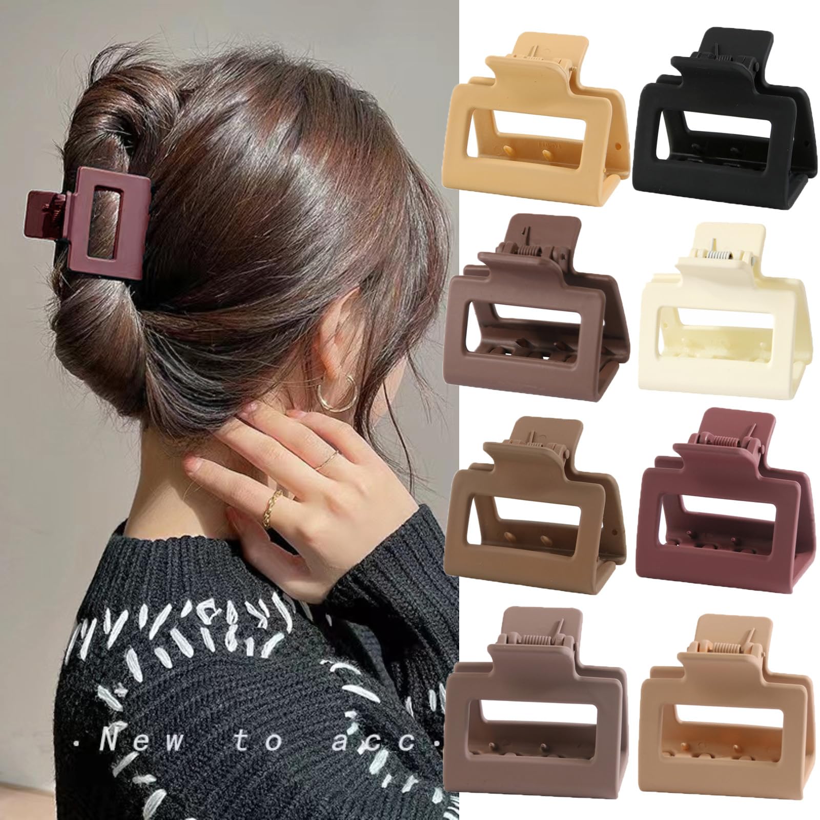 Medium Size Hair Claws Heart Hair Clip, Nonslip Claw Clips Strong Hold Claw Clip for Medium Thick Hair Women and Girls Hawaii Hair Accessorie (HairclawMid)