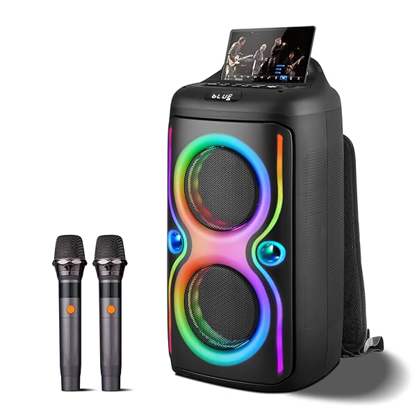 WMQ KARAOKE MACHINE WITH 2 WIRELESS MICROPHONES FOR...