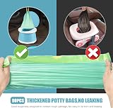 VISATOR Portable Travel Potty Chair Liners Bags 90 Pcs Green 45x50CM view 3