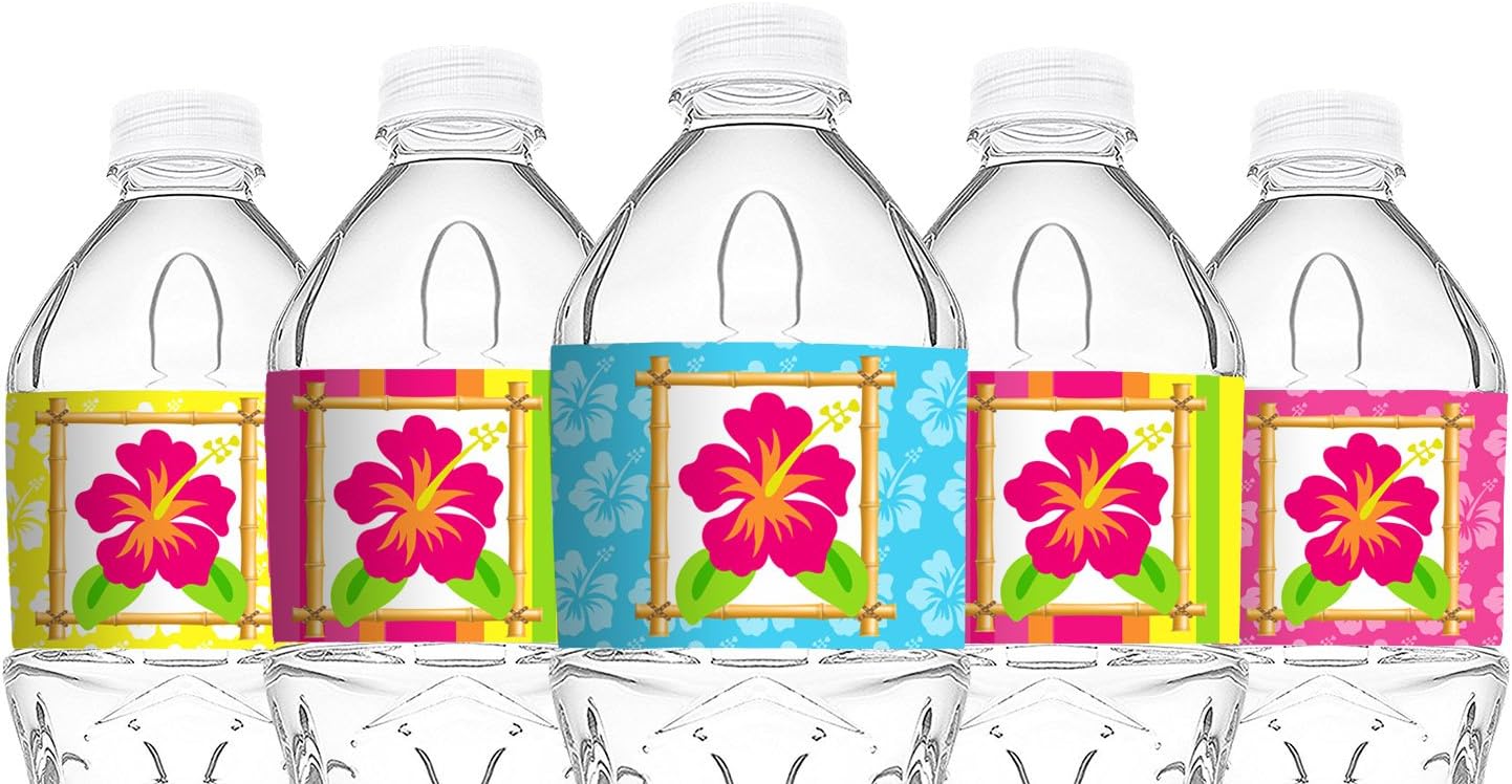 Printable Luau Party Decor for Boy,Hawaiian Drink Bottle ...