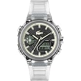 Lacoste LC33 Men's Analog and Digital Movement Watch, Silicone Strap, Contemporary, Sporty - Premium Fashion Timepiece - Gift for Him - 45mm