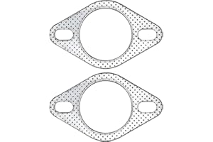 YGQ 2.25 Inch 60mm Exhaust Gasket 2 Bolt for Muffler Flange Manifold High Temperature Graphite w/Fire Ring 2 Pcs