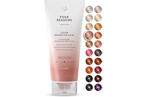 FOUR REASONS Color Mask -Bronze (27 Colours) – Hair Gloss & Colour Depositing Conditioner – Semi Permanent Hair Toner for Col